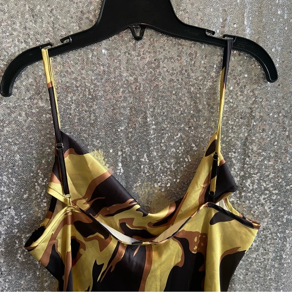 Printed Cowl Neck Slip Maxi Dress - Picture 5 of 10